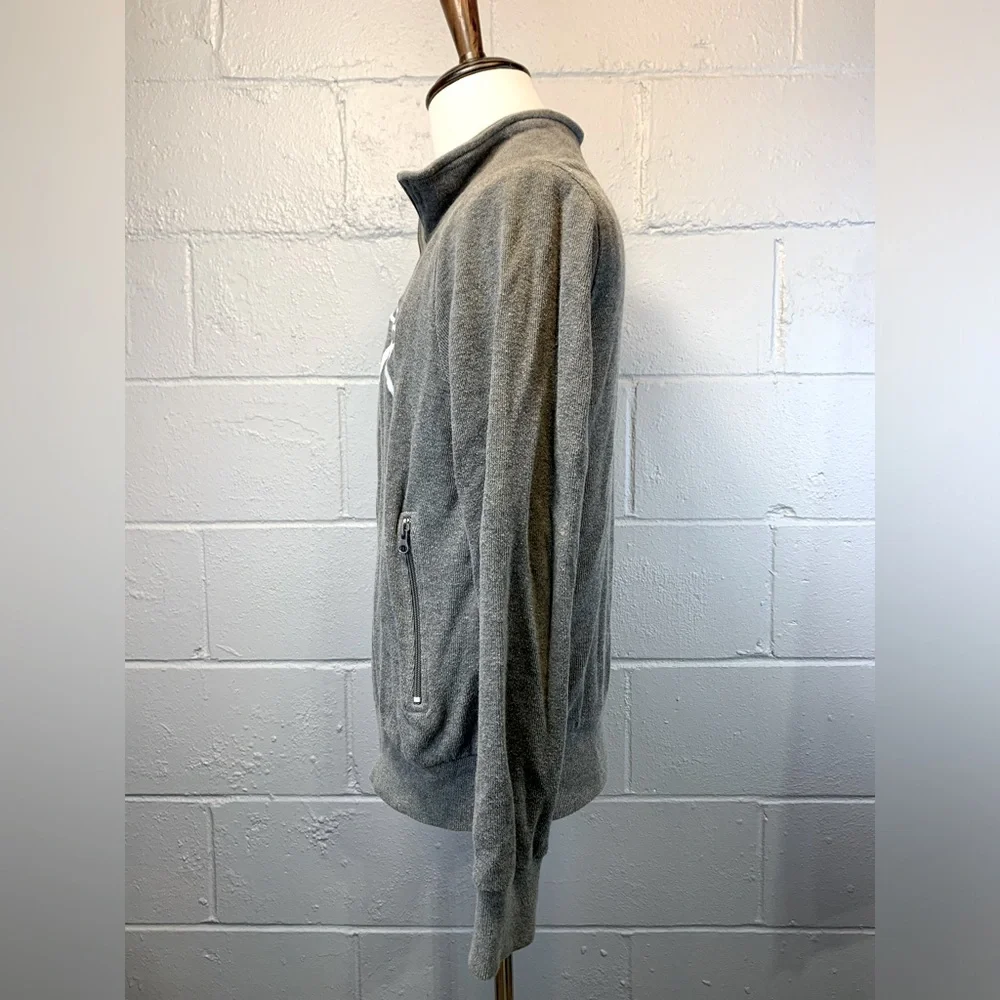 Marc Ecko Gray Full Zip Mock Neck Cut & Sew Sweatshirt/Sweater Men's Size Small